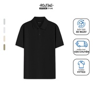 [HOT] Form Fitted Short-Sleeved Plain Polo Shirt - Routine 10S26POL032