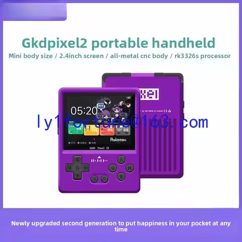 GKD Pixel2 Portable Retro Game Console GBA Metal CNC Mini Open Source Handheld