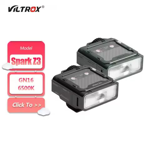 VILTROX Spark Z3 Mini TTL Camera Flash with GN16 Speedlight 6500K Daylight for Sony Canon Nikon Fuji