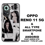 (COD68) Glossy Shiny Softcase OPPO RENO 11 5G and ALL Types OPPO 11 F/11 PRO 5G BLACK PINK MOTIF/CAS
