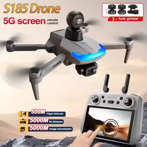 NEW S185 GPS Rc Drone 5G 3-Axis Gimbal 8K HD Aerial Photography Dual-Camera Omnidirectional Obstacle