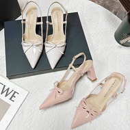 Butterfly Knot Women's Shoes Pointed Breathable Shoes