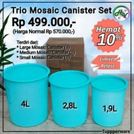 Tupperware Toples Mosaic Canister set (3) / Laris Toples tupperware