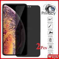 WUJU 2Pcs Privacy Tempered Glass Screen Protector Compatible For iPhone 17 16 15 14 13 12 11 Pro XS 