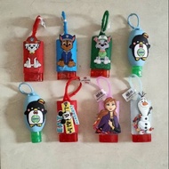 Lifebuoy hand sanitizer with holder paw patrol mickey Anna Olaf hello kitty minions Pooh tiger Eeyor