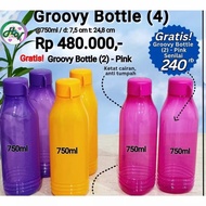 Botol Minum Tupperware Groovy Bottle 4Pcs Promo Terbaru