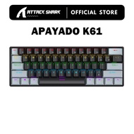 APAYADO K61 Wired Mechanical Keyboard 60% Portable Mini Wired Keyboard 61-key Phantom RGB Keyboard  