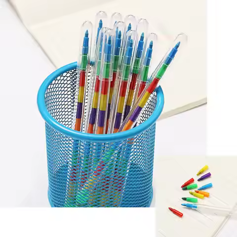 Kids Creative 10 Colors Crayon Student Drawing Color Pencil Multicolor Art Kawaii Writing Pen for Ki