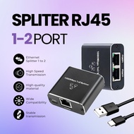 RJ45 Splitter 1-2 Port 1000Mbps Ethernet 1 To 2 Splitter Adapter RJ45 Splitter Adapter 1-2 Port
