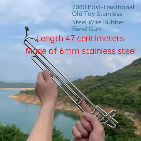 Handmade 304 Stainless Steel Wire , Paper Bullet Gun, Rubber Band Gun, Traditional Toys οΌPure handma
