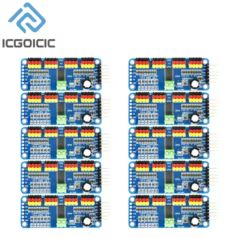 1-10PCS PCA9685 Robot Controller IIC Interface 16 Channel 12-Bit PWM Servo Motor Driver Board for Ar