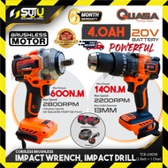 QUASA TCB-20IDW / TCB20IDW / TWB-05550 / TDB-13140 20V Brushless Cordless Impact Wrench & Impact Dri