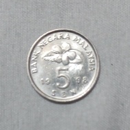 Uang Koin 5 Sen Malaysia 1998