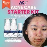 [1S+2M] AC7D 1x Serum Concentrated 10ml + 2x Moisturiser 30ml - Acne Clear 7 Days | For Acne Skin