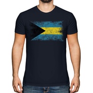 Bahamas Distressed Flag Mens T-Shirt Top Bahamian Shirt Football Jersey Gift