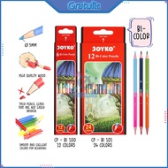 PENCIL WARNA BOLAK BALIK JOYKO [BI-COLOR/12/24 WARNA] / PESIL WARNA / PENGSIL WARNA / PINSIL WARNA /