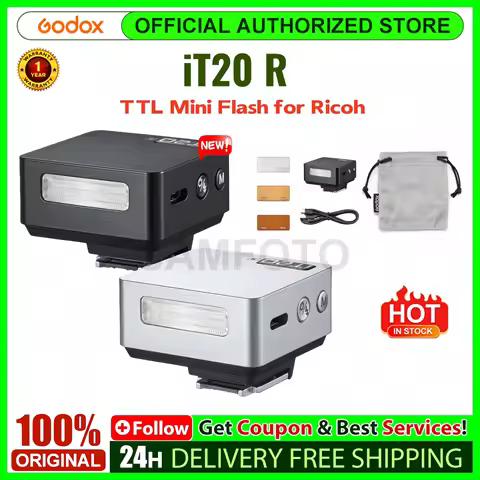 Godox iT20 R Mini Flash for Ricoh TTL Auto Camera Flash 6 Output Levels 1.5 sec Recycling Time Compa
