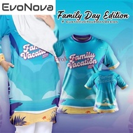 EvoNova 2025 New Blue JERSEY Baju T-shirt Lelaki Family Day Short Sleeve Full Sublimation Couple Set