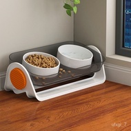 🚓Small Dog Dog Bowl Ceramic Leak-Proof Food Anti-Tumble Dog Food Bowl Dog Food Drinking Water Integrated Rice Bowl Cat B