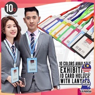 10Q ID Card Holder with Lanyard Conference Exhibition Office Equipment Event Ofis Student School Sta