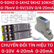 Signal converter, pulse frequency signal isolation, Analog 0-1KHz 50Hz 5KHz 10KHz 4-20mA 0 10V DC 0-