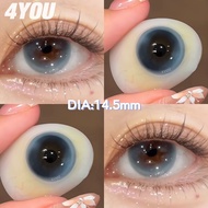 2Pcs Blue Colored Contact Lens Soft Lenses Natural Lens Cosmetic Highlight Eye Contact For Eye With 