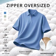 NORDVALE Oversize | Zipper Oversize Premium T-shirt | Indigo Indigo