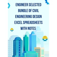 Engineer Selected bundle of civil engineering design excel spreadsheets with notes