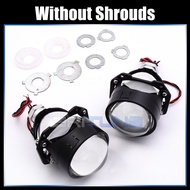 ไฟหน้าโปรเจ็คเตอร์ขนาดเล็ก LED 80W H4 H7 H11 9006หลอดไฟไฟหน้ารถมอเตอร์ไซค์แบบ LED 9005 Hi/Lo Angel E