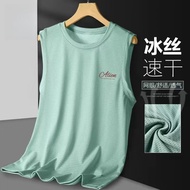 【现货】冰丝背心男凉感宽松休闲速干衣轻薄坎肩运动跑步健身无袖T w3Te2hQ0Qo1218