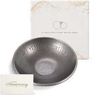 Urllinz Iron Gifts for 6th Anniversary for Him Her - 6th Anniverdary Jewelry Tray, Iron Ring Holder 