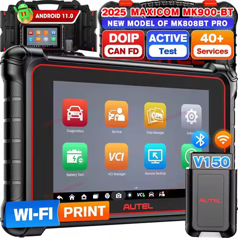 2025 Autel MaxiCOM MK900BT MK900-BT Code Reader Automotive Car Diagnostic Scan Tools CAN FD/DoIP Aut