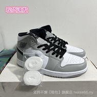 Ready Stock - Putian AJ1 Joe 1 Mid Cut Men's & Women's Genuine Leather Casual Sneakers 2025AJ1