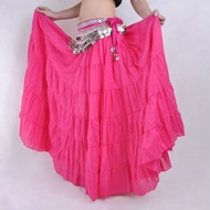 Belly Dance Gypsy Skirts 15 Colors Tribal Belly Dance Performance Women Dance Full Circle Linen Bohe