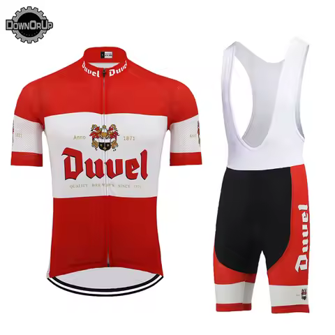 Duvel MEN cycling jersey set beer red pro team cycling clothing 9D gel breathable pad MTB ROAD MOUNT