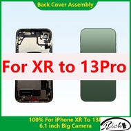 For iPhone XR Housing To 13 Pro Back Cover Assembly Fully Compatible For iPhone XR Free SIM Tray Sid