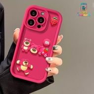 IC5733 SS994 CASE 3D STRAWBERRY PINK COMPATIBLE FOR OPPO A1 A2 A1K A3 A3S A3X A5 A5S A7 A8 A9 A12 A1