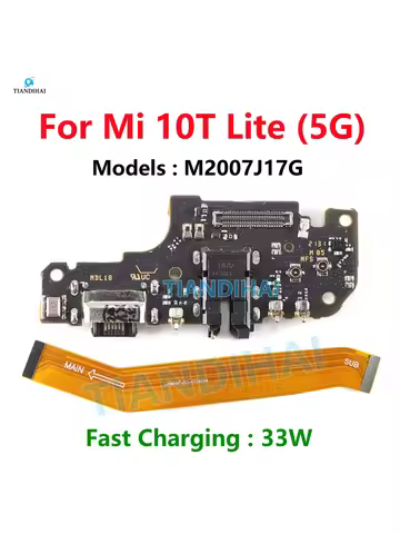 For Xiaomi Mi 10T Lite 5G USB Charging Board Connector Plug Port Charger Dock Main Board SUB Flex Ca