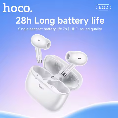 HOCO EQ2 True Wireless Bluetooth 5.3 Earbuds Touch Control Stereo In-Ear Headphones Built-In Microph