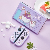 Minithink For Nintend Switch Case Cute Cartoon Full Cover Split Shell Joy-Con Controller Hard TPU Protector NS Accessories