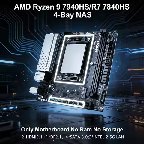 AMD Motherboard With R9 8945HS 7940HS R7 8745HS 7840HS CPU Mini-ITX mITX Motherboard 2*HDMI2.1 DP2.1