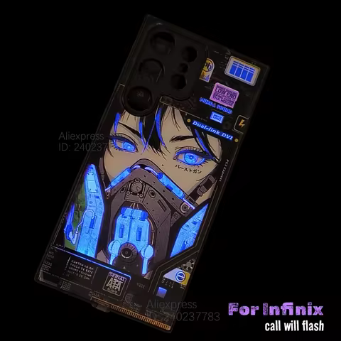 For Infinix Hot 40 Pro 50 50i LED Flash Cases For Infinix Note 40 50 Pro Plus Zero 30 40 Spark20 Ani