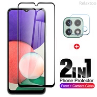 2in1 Samsung Galaxy A22 5G Tempered Glass Screen Protector Rear Camera Lens Film for Samsung A 22