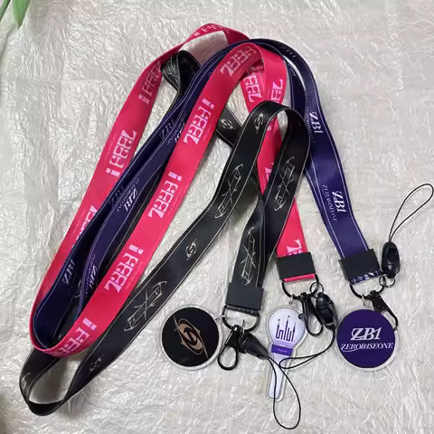 Kpop ATEEZ ZB1 GIDLE RIIZE Lightstick Phone Lanyard 40CM Nylon Long Sling Bag Phone Accessories Keyr