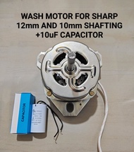 wash motor for sharp + 10uF capacitor / wash motor washing machine/wash motor 12mm/wash motor copper