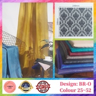 Kain Langsir Blackout Bunga Timbul Bidang 60''/ Curtain Sunblock Embossing Cloth 80%~95% (BR-O25~52)