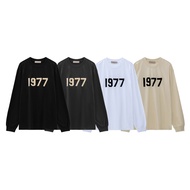Long Sleeve1977 Oversize Tshirt Round Neck ONeck FOG Letter Logo FG Men Women Outdoor Tag Cotton Arr