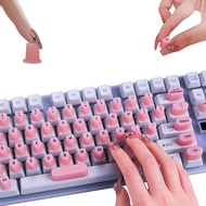 70 Pcs RaisedTip Keyboard Stickers for Long Nails with Letters: Adhesive Typing Bubbles for WomenOff