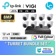 TP-Link VIGI CCTV 8 Channel Bundle Set PoE Wired Turret IP Camera C420I/C430/C440/C445/C450/C455/C48