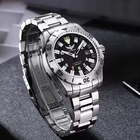 YELANG V1036 42mm Men Quartz Watch Luminous 10 Years Lithium Movement Rotated Dial 30ATM 300m Waterp